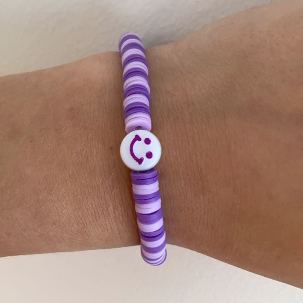 clay beaded bracelet☮️